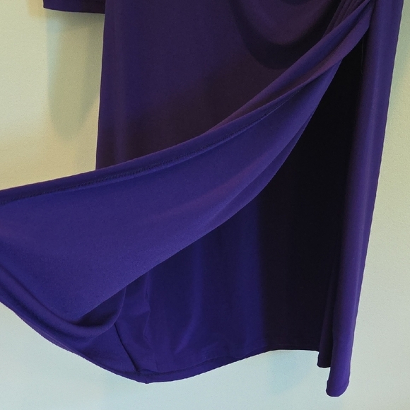 Lauren By Ralph Lauren Form-Fitting Purple Dress Knee-Length Women's Size 6 - Picture 7 of 13